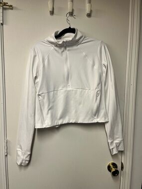 all in motion White Cropped Quarter-Zip Pullover